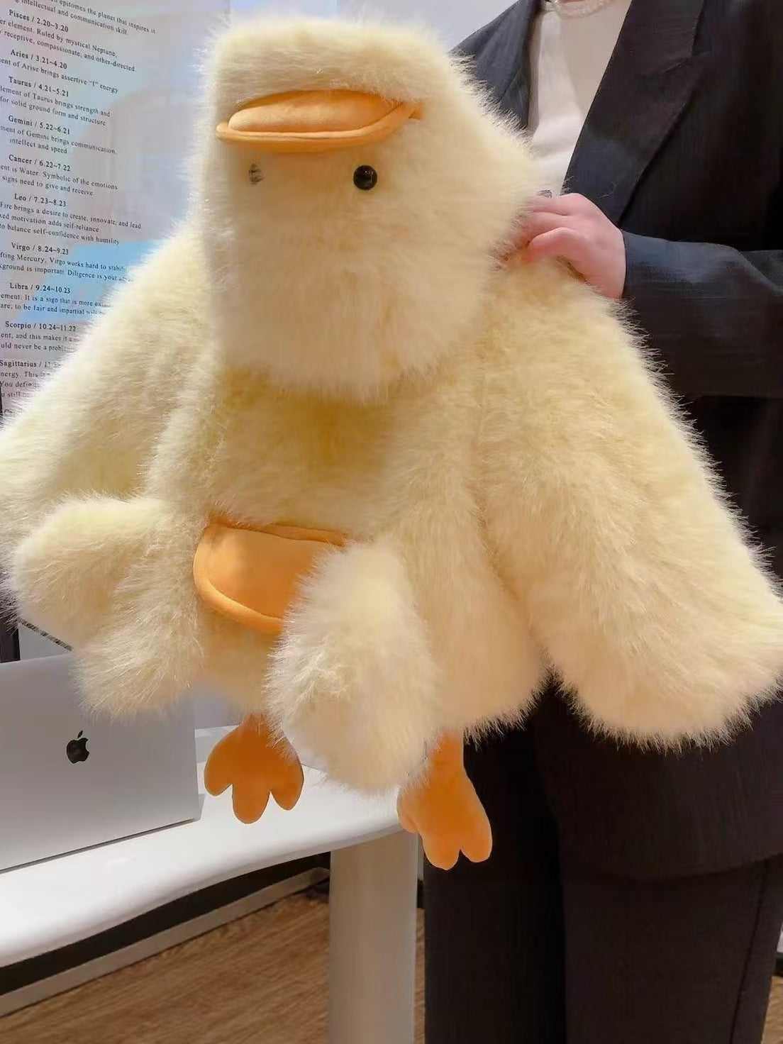 Adorable Yellow Duck Plush Kids' Coat - Warm, Cute & Fluffy Outerwear for Children