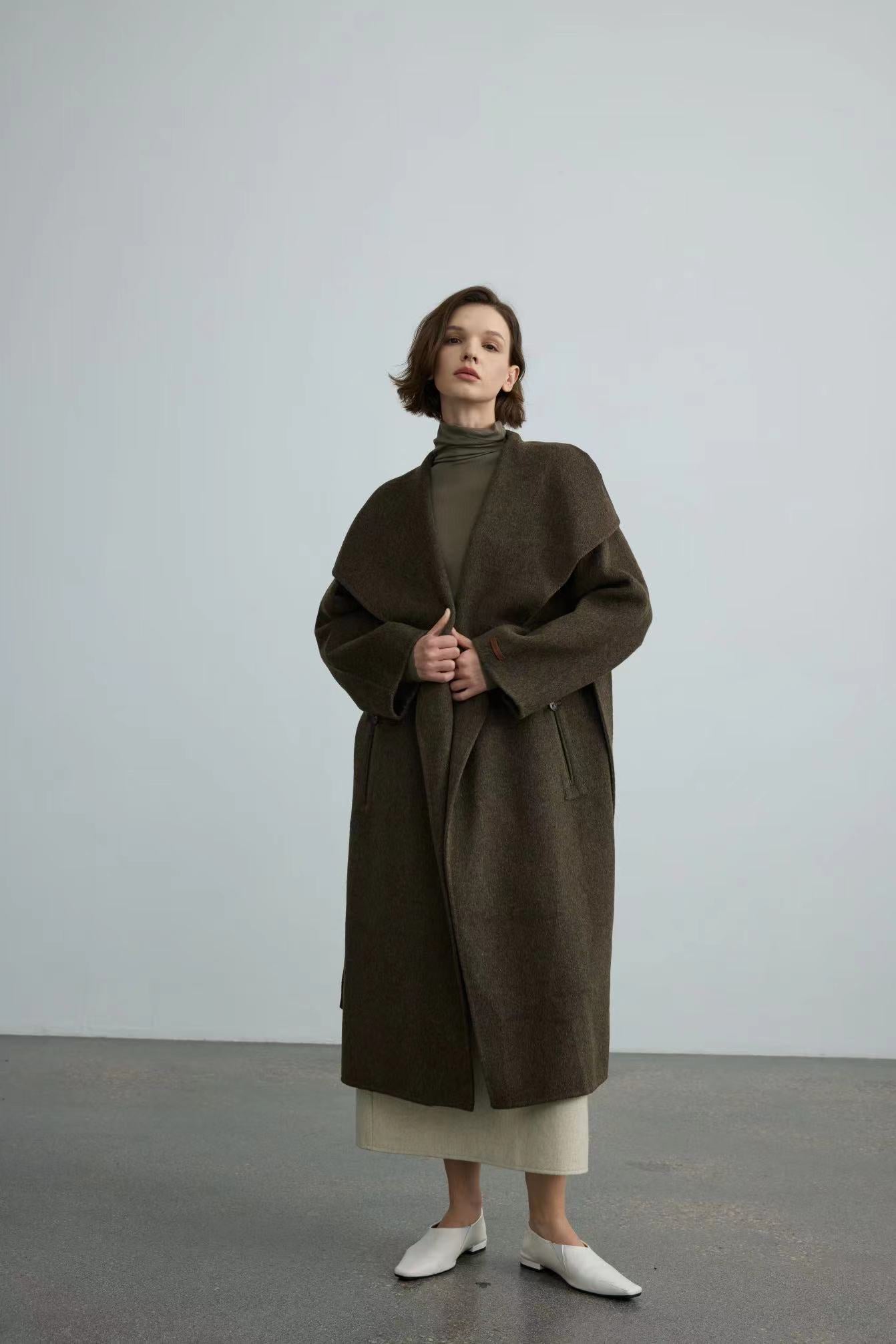 100% Handmade Double Face Wool Coat
