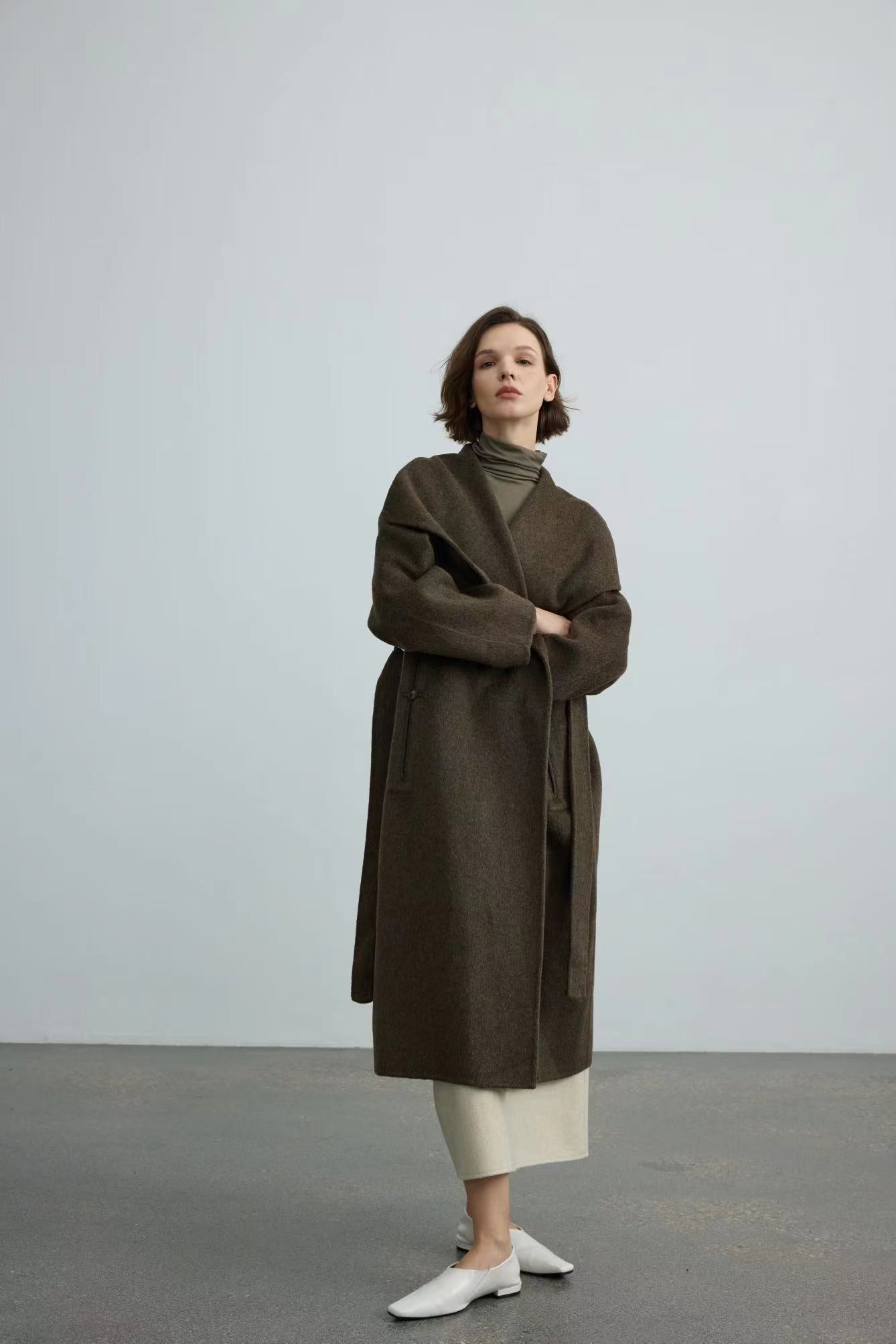 100% Handmade Double Face Wool Coat